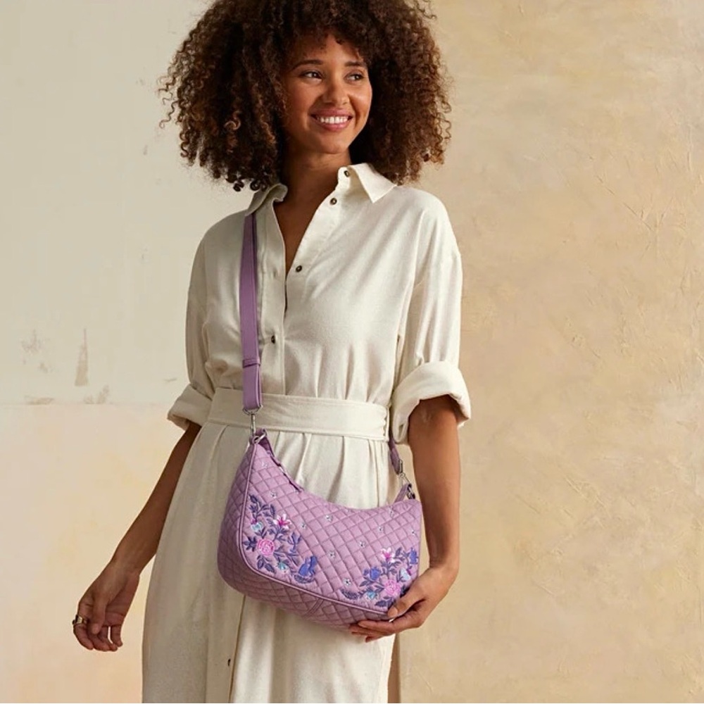 Vera Bradley Disney Frannie Crescent Crossbody in Literary Belle NWOT - Picture 4 of 6